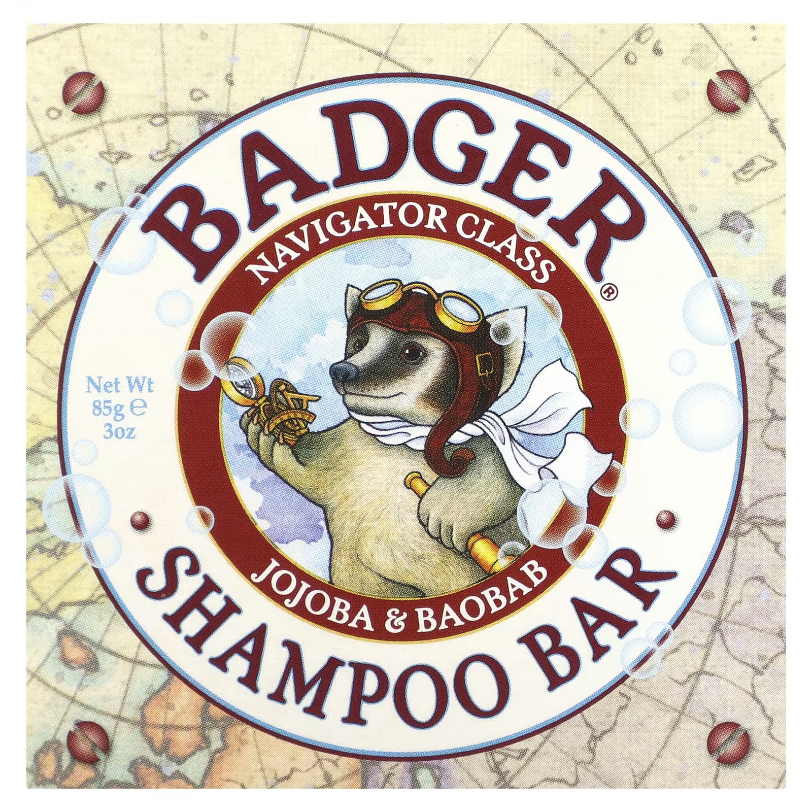 Badger Company Шампунь-батончик «Жожоба и Баобаб», 3 унции (85 г) badger company шампунь жожоба и баобаб 85 г 3 унции