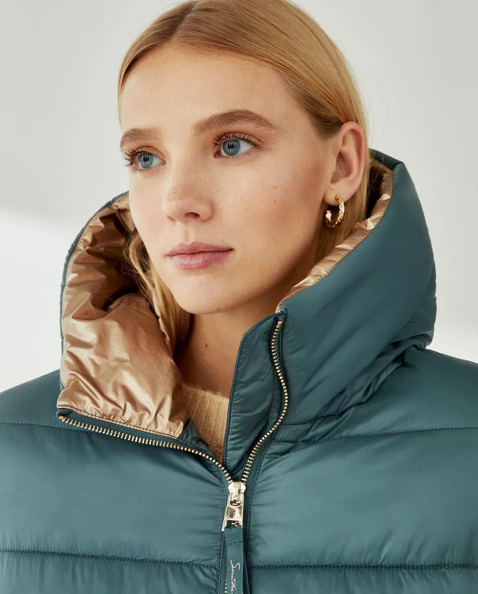 

Короткий женский пуховик с капюшоном Southern Cotton, зеленый