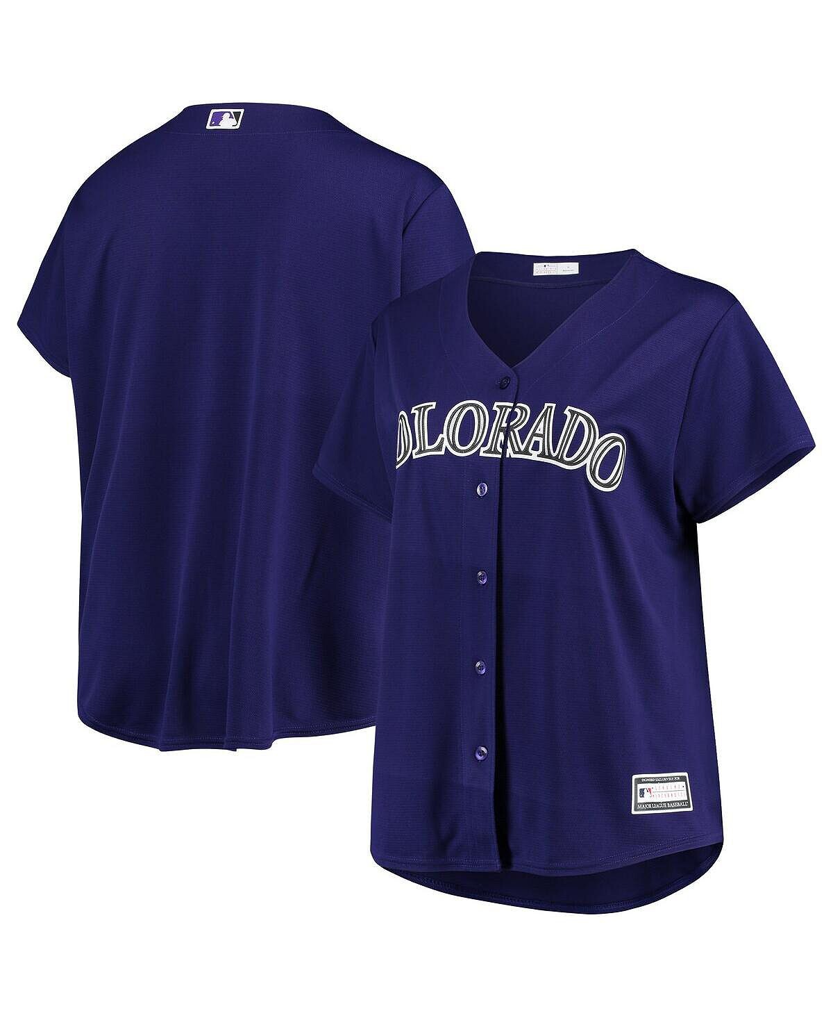 

Женское фиолетовое джерси Colorado Rockies размера плюс альтернативная копия джерси команды Profile