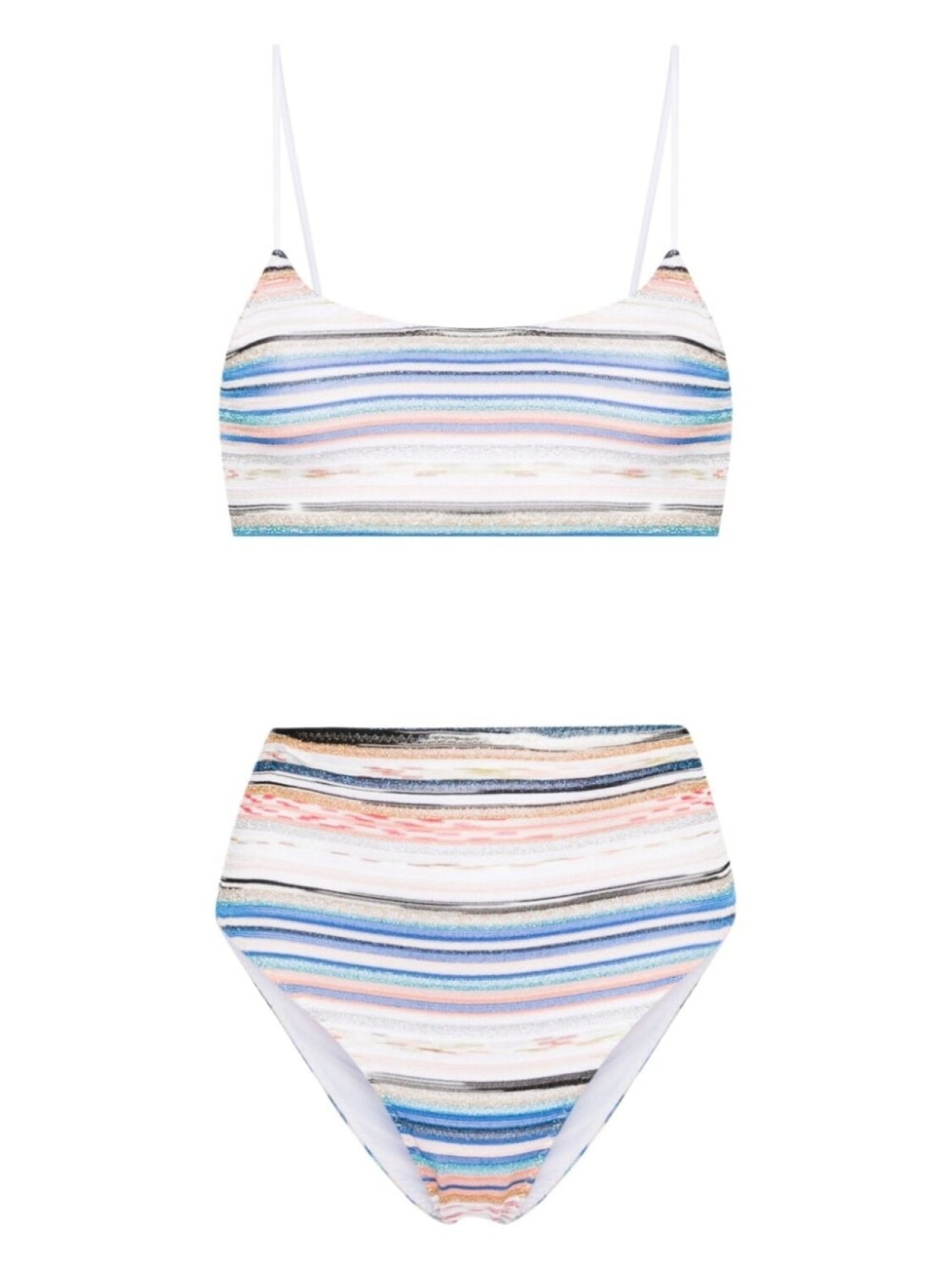

Missoni бикини в полоску с люрексом, белый
