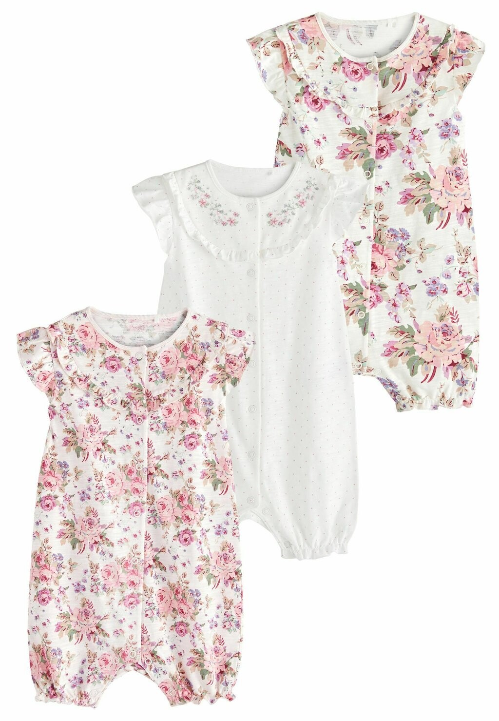 

Комбинезон 3 PACK REGULAR FIT Next, цвет pink white floral