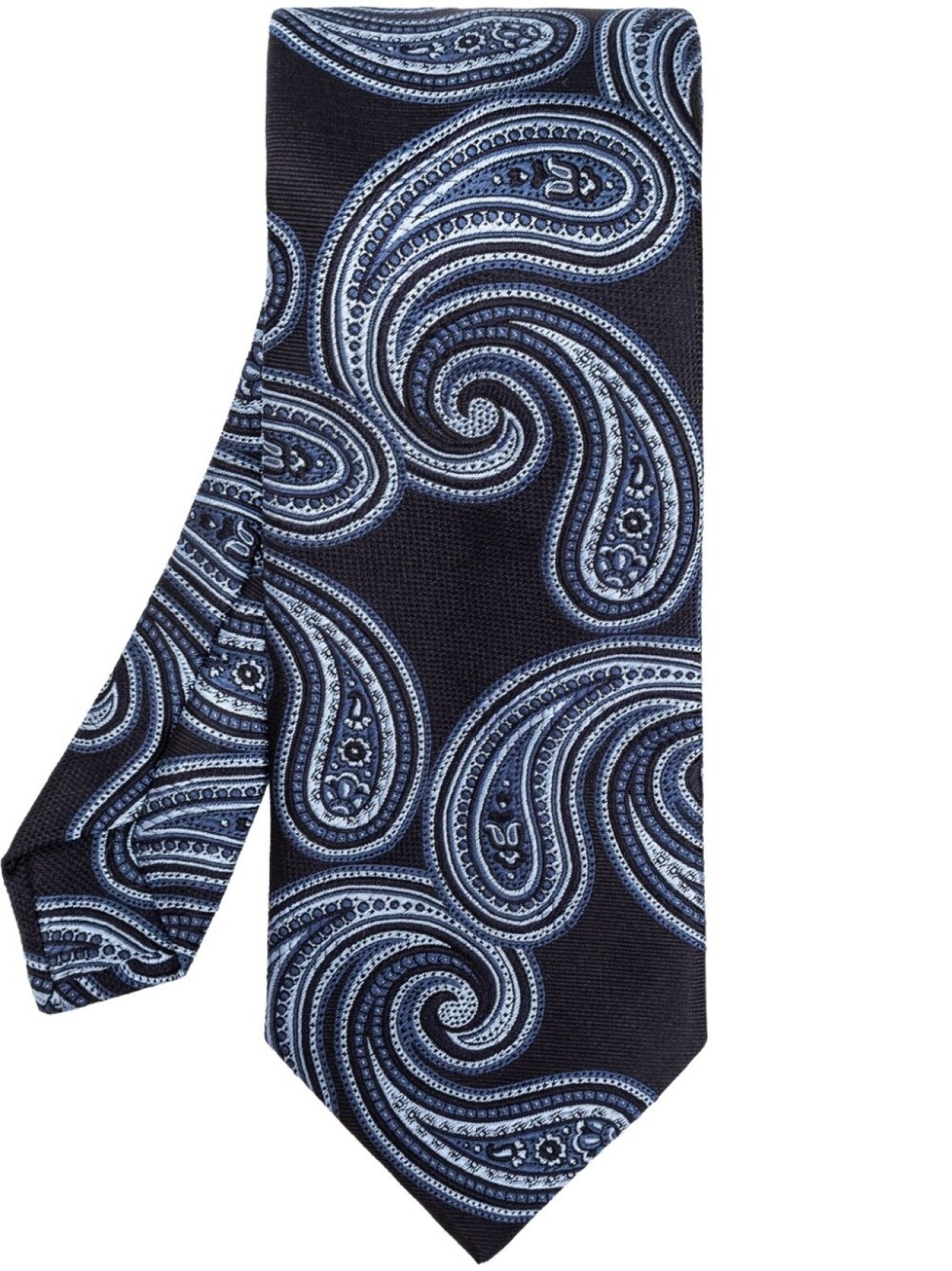

ETRO шелковый галстук с узором пейсли, синий