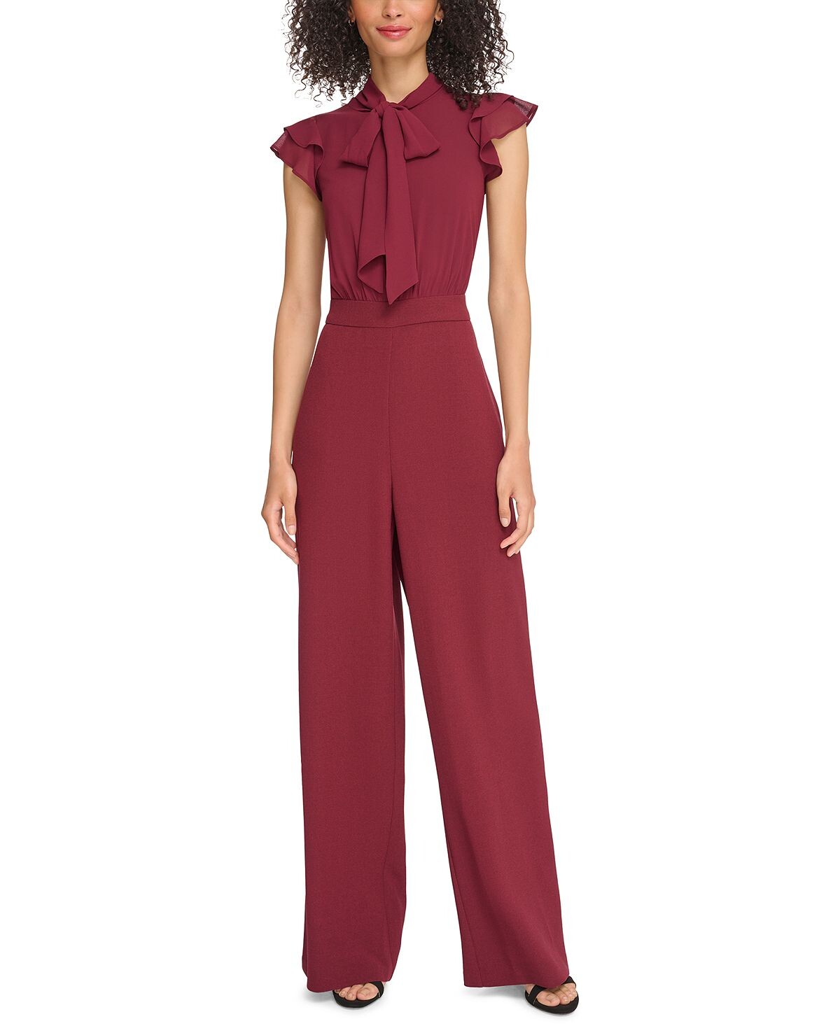 

Комбинезон Petite с оборками на рукавах и бантом Vince Camuto