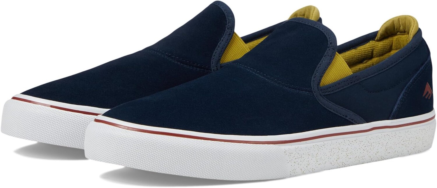 

Кроссовки Emerica Wino G6 Slip-On, цвет Navy/Gold/White