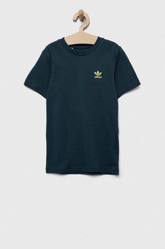 

Детская хлопковая футболка adidas Originals, зеленый