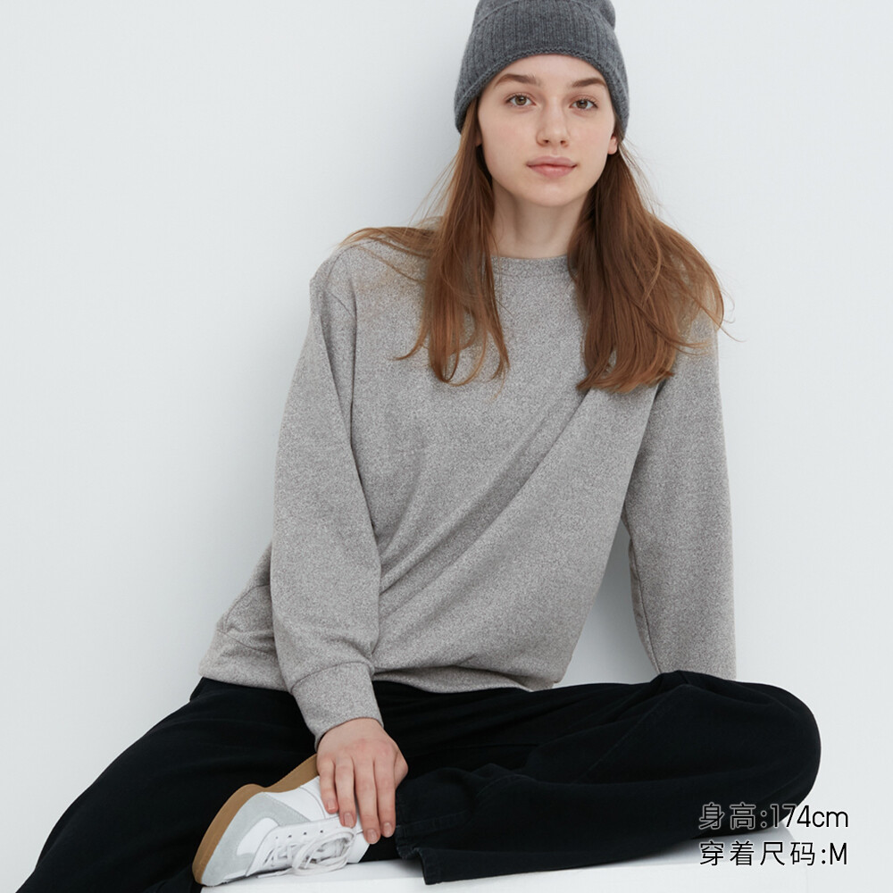 

Женская футболка Uniqlo из флиса, серый