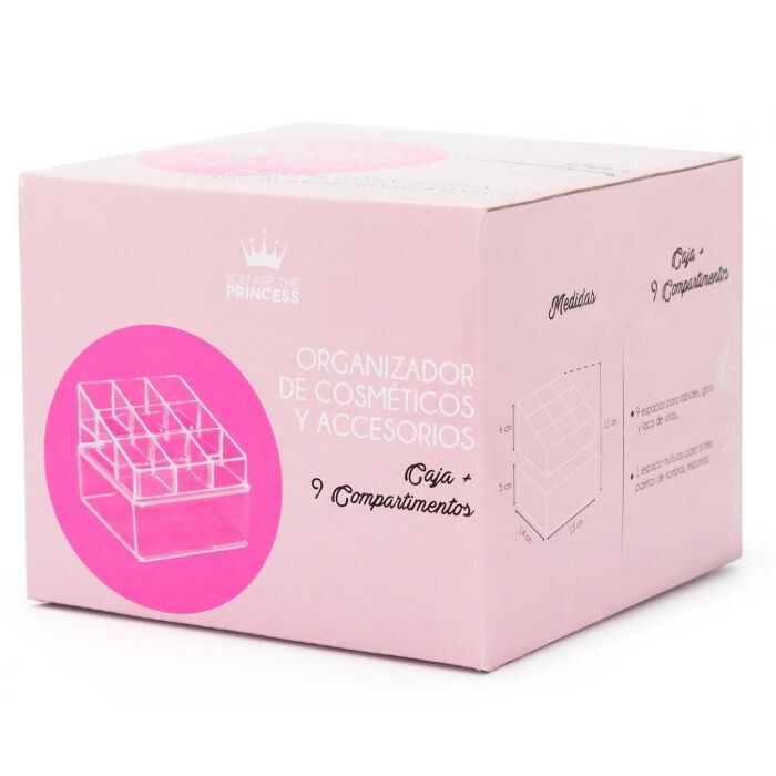 

Спонж Organizador de Cosméticos y Maquillaje 9 Compartimentos You Are The Princess, 1 unidad