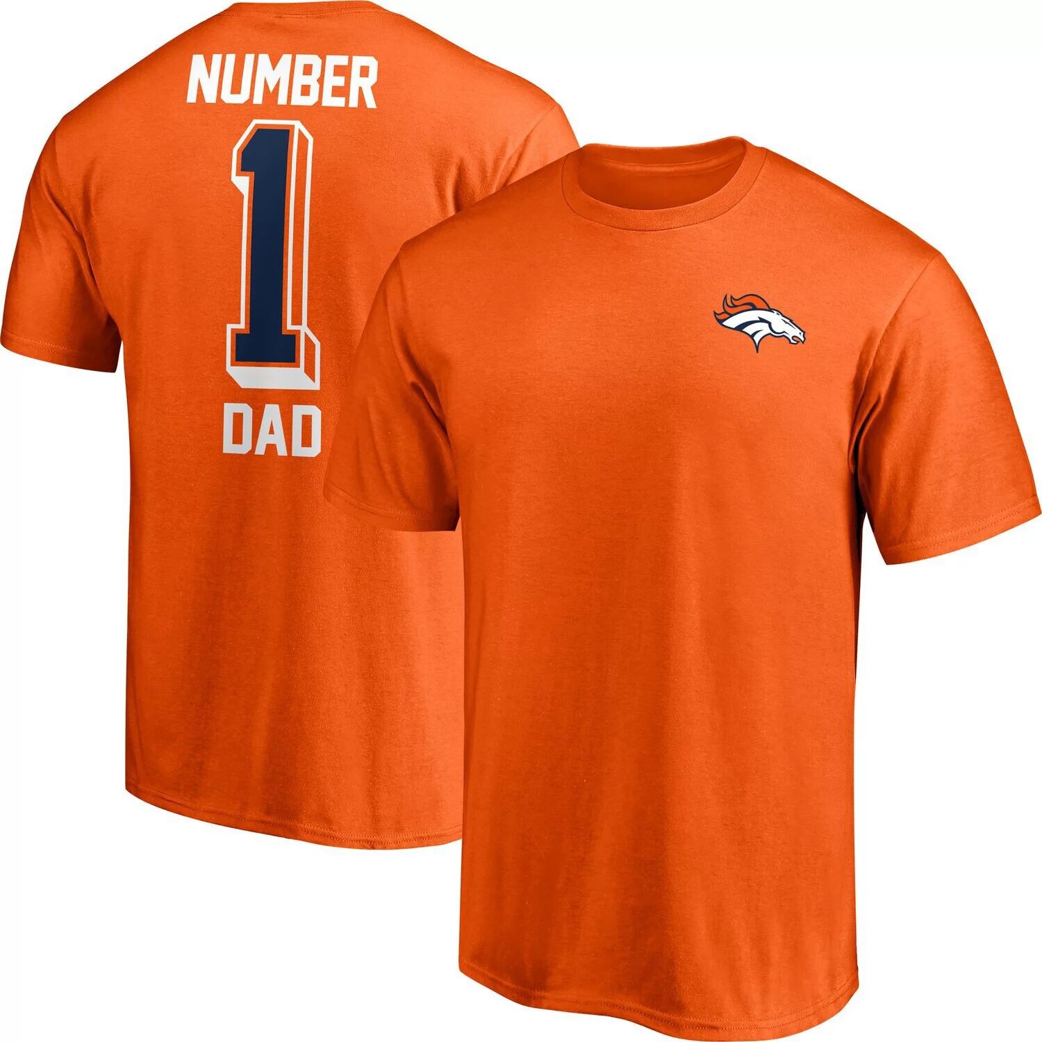 

Мужская оранжевая футболка с логотипом Fanatics Denver Broncos #1 Dad