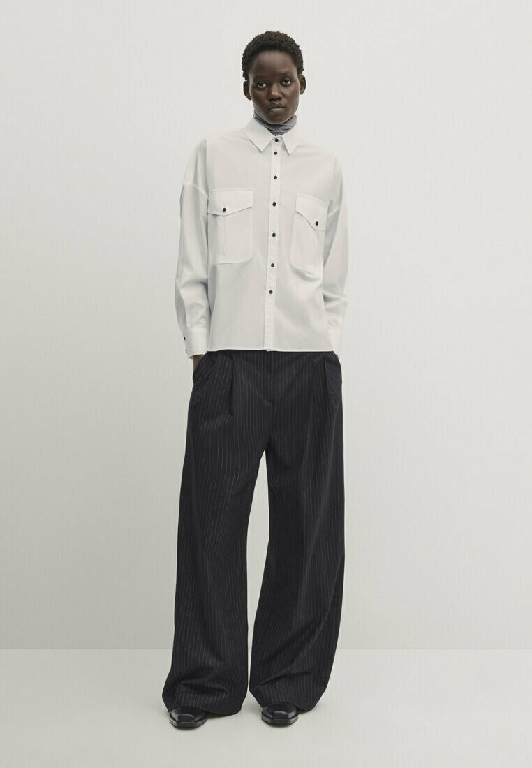 

Блуза на пуговицах STUDIO Massimo Dutti, белый