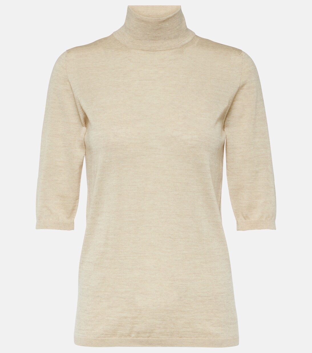 

Свитер с высоким воротником из шерсти ciriaco Max Mara, бежевый