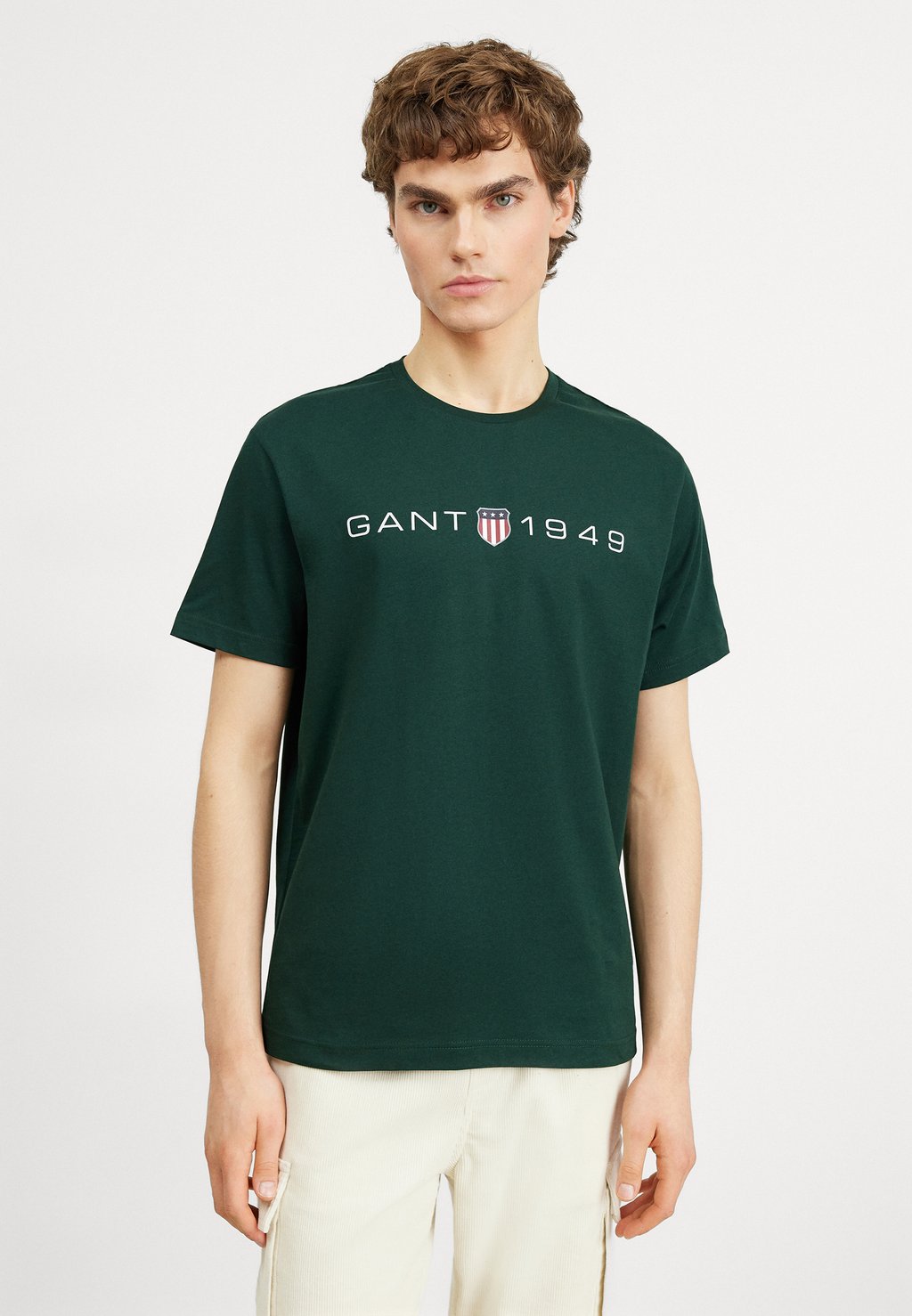 Футболка с принтом Graphic GANT, цвет tartan green футболка с принтом graphic gant цвет silky beige