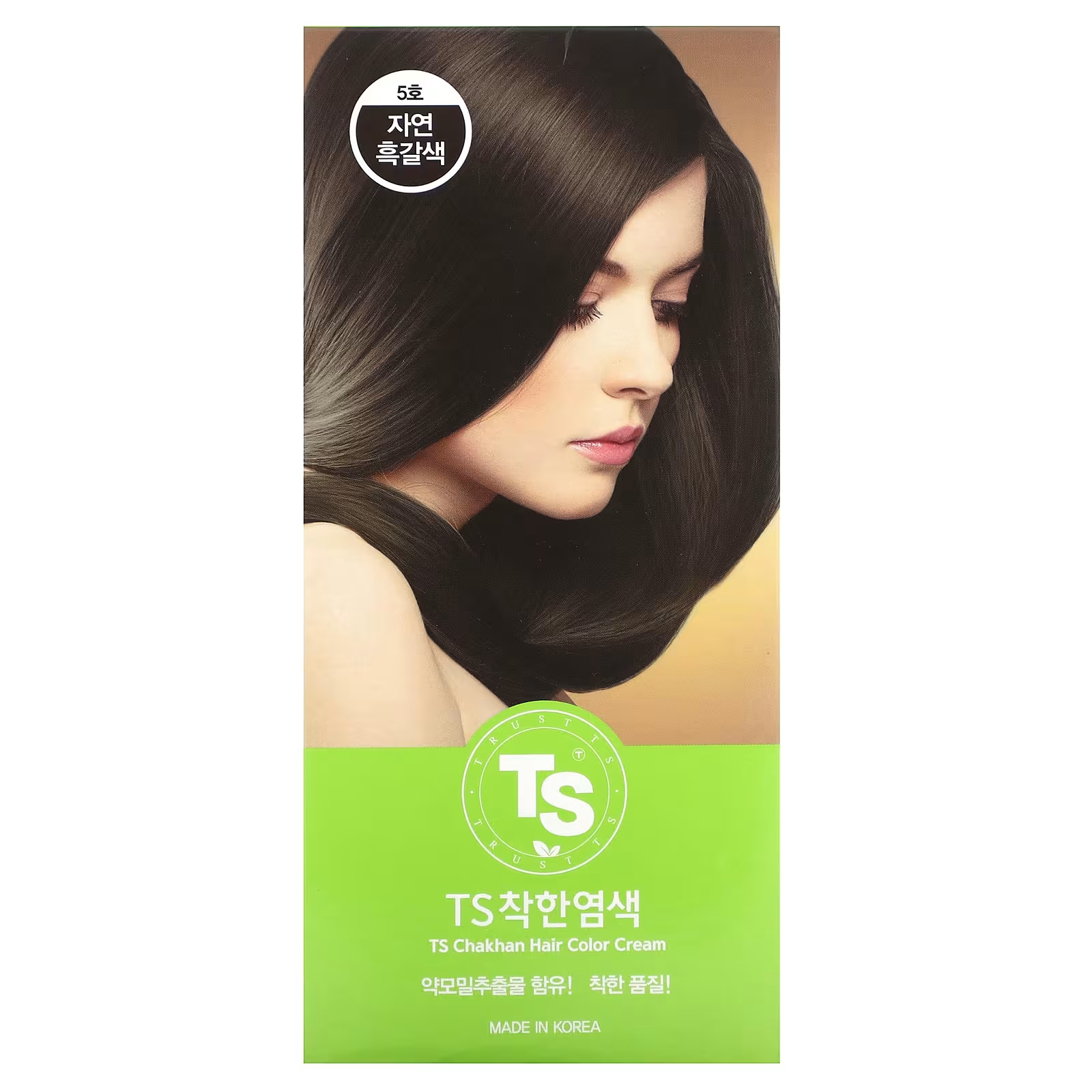 TS Trillion Крем-краска для волос Чахан №5 темно-коричневый набор из 7 предметов ardell краска для бровей темно коричневый набор из 5 предметов
