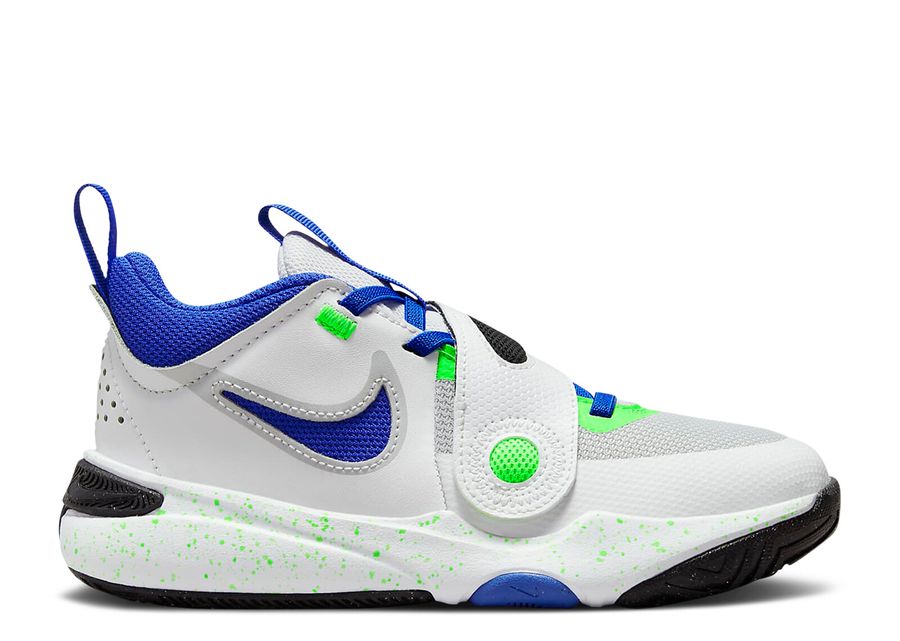 

Кроссовки Nike Team Hustle D11 PS, цвет Green Strike Racer Blue