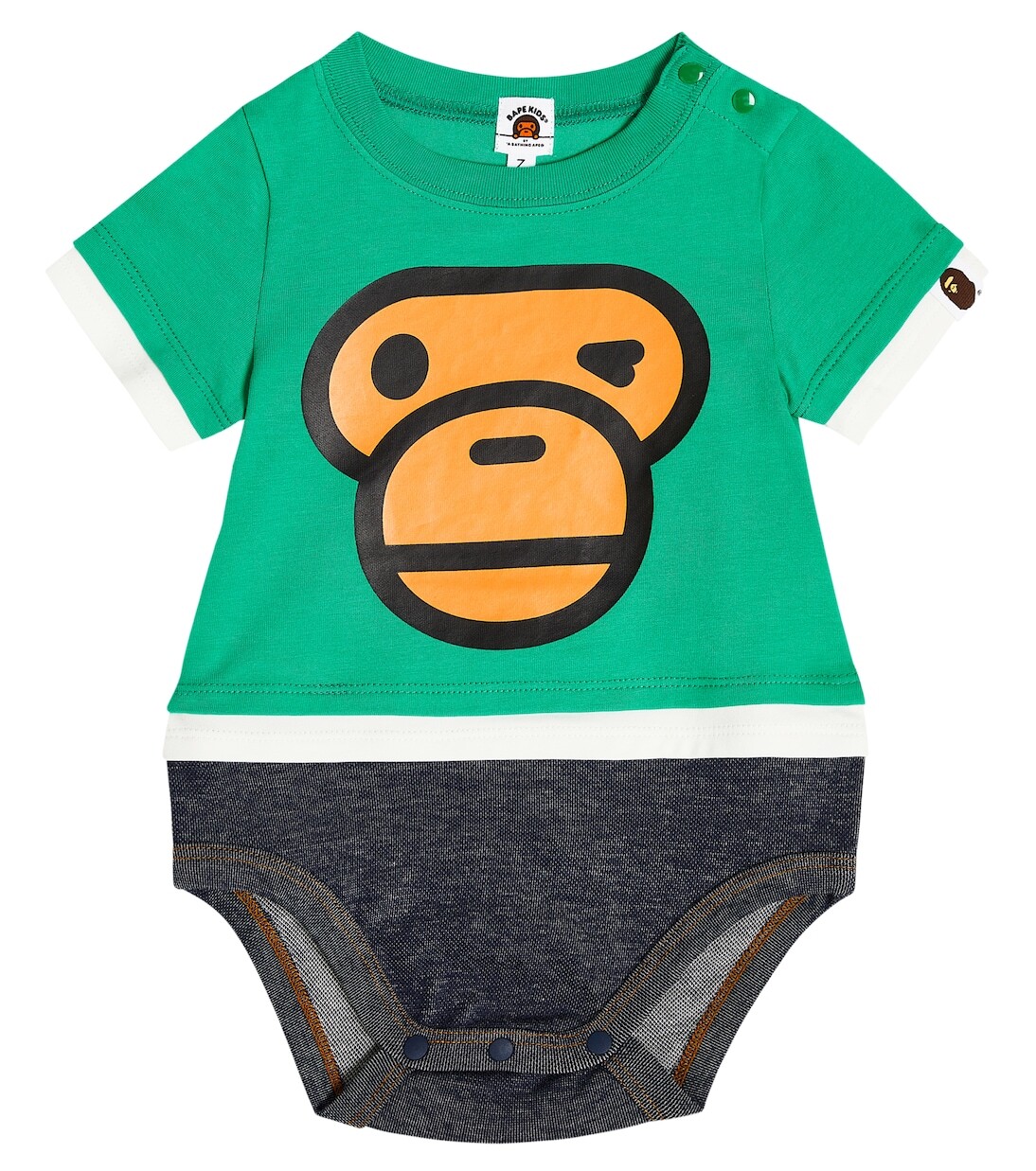 

Боди baby milo с принтом Bape Kids, мультиколор