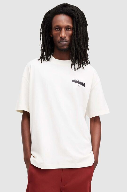 

Хлопковая футболка REDACT AllSaints, белый