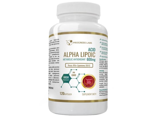 Progress Labs, Альфа-липоевая кислота 600 мг, 120 капсул.