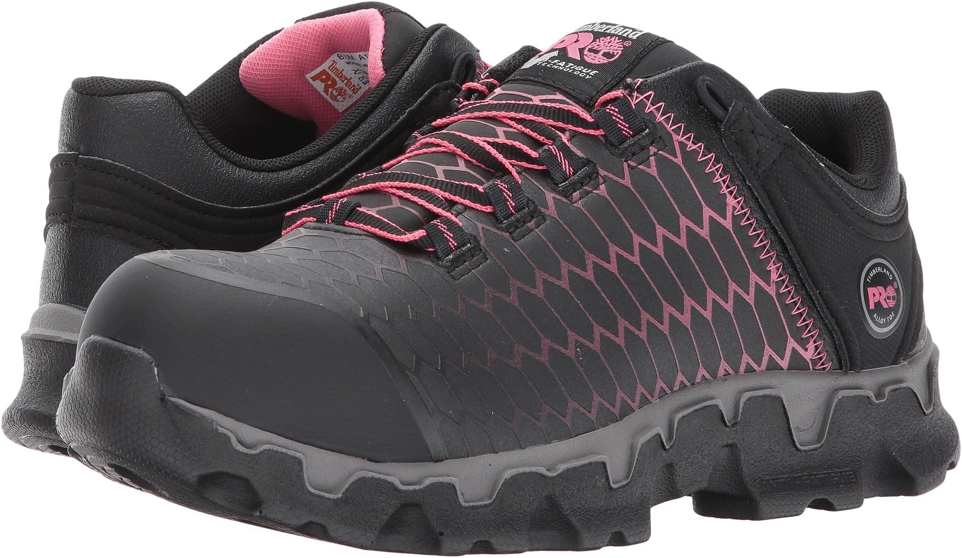 

Кроссовки Powertrain Sport Alloy Safety Toe EH Timberland PRO, цвет Black/Pink Raptek