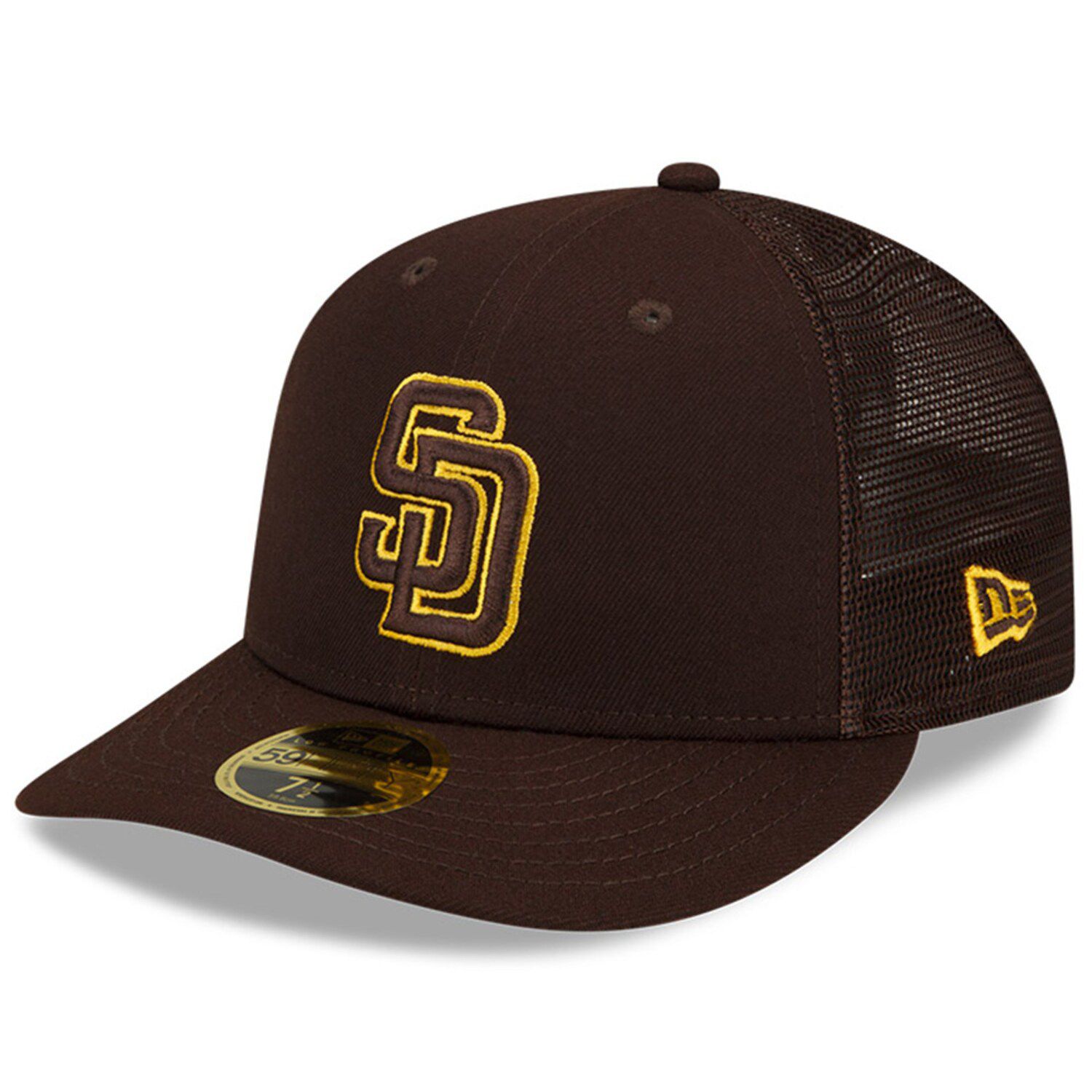 

Мужская облегающая шляпа New Era Brown San Diego Padres 2022 с низким профилем 59FIFTY