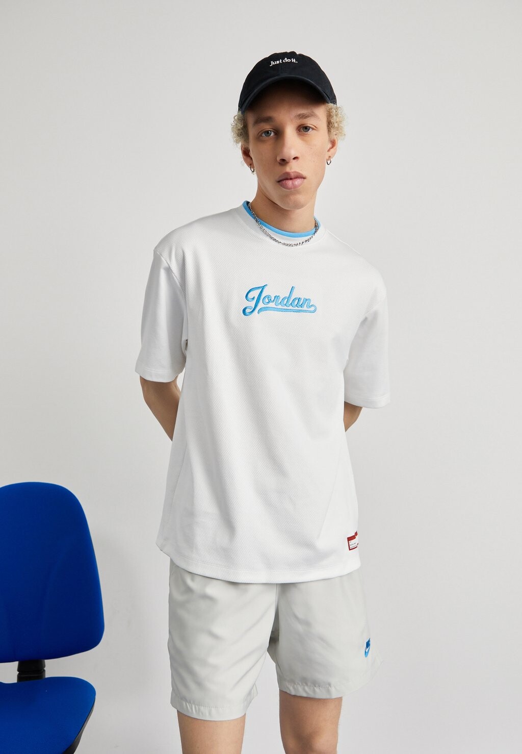 

Футболка с принтом LIFESTYLE Jordan, цвет white/dark powder blue