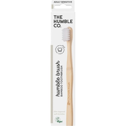 Бамбуковая зубная щетка Humble Co. Humble Brush для чувствительных взрослых, The Humble Co the humble co зубная нить корица 50 м 55 ярдов