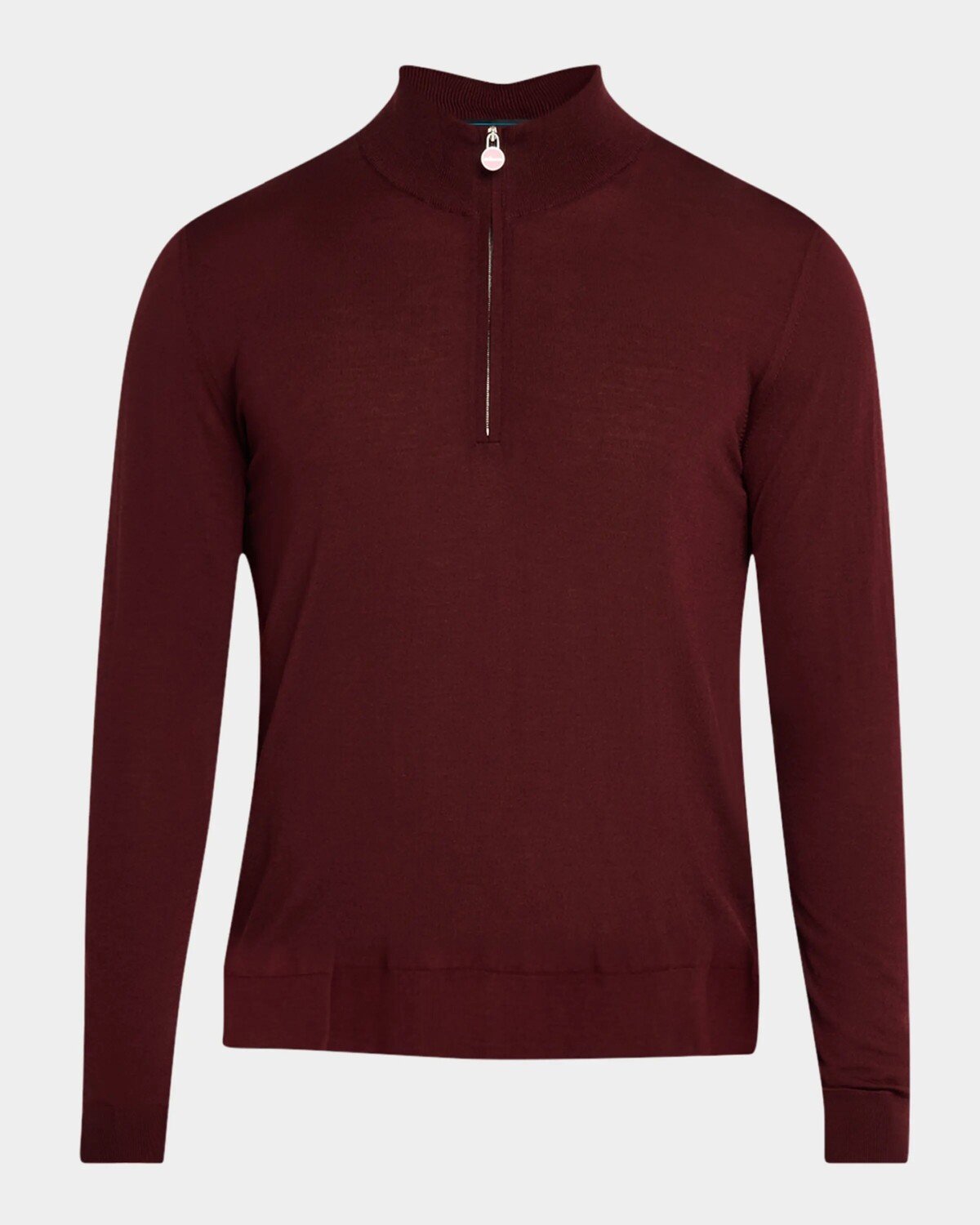 

Мужской шерстяной свитер с молнией до половины Kiton, цвет Dk Red