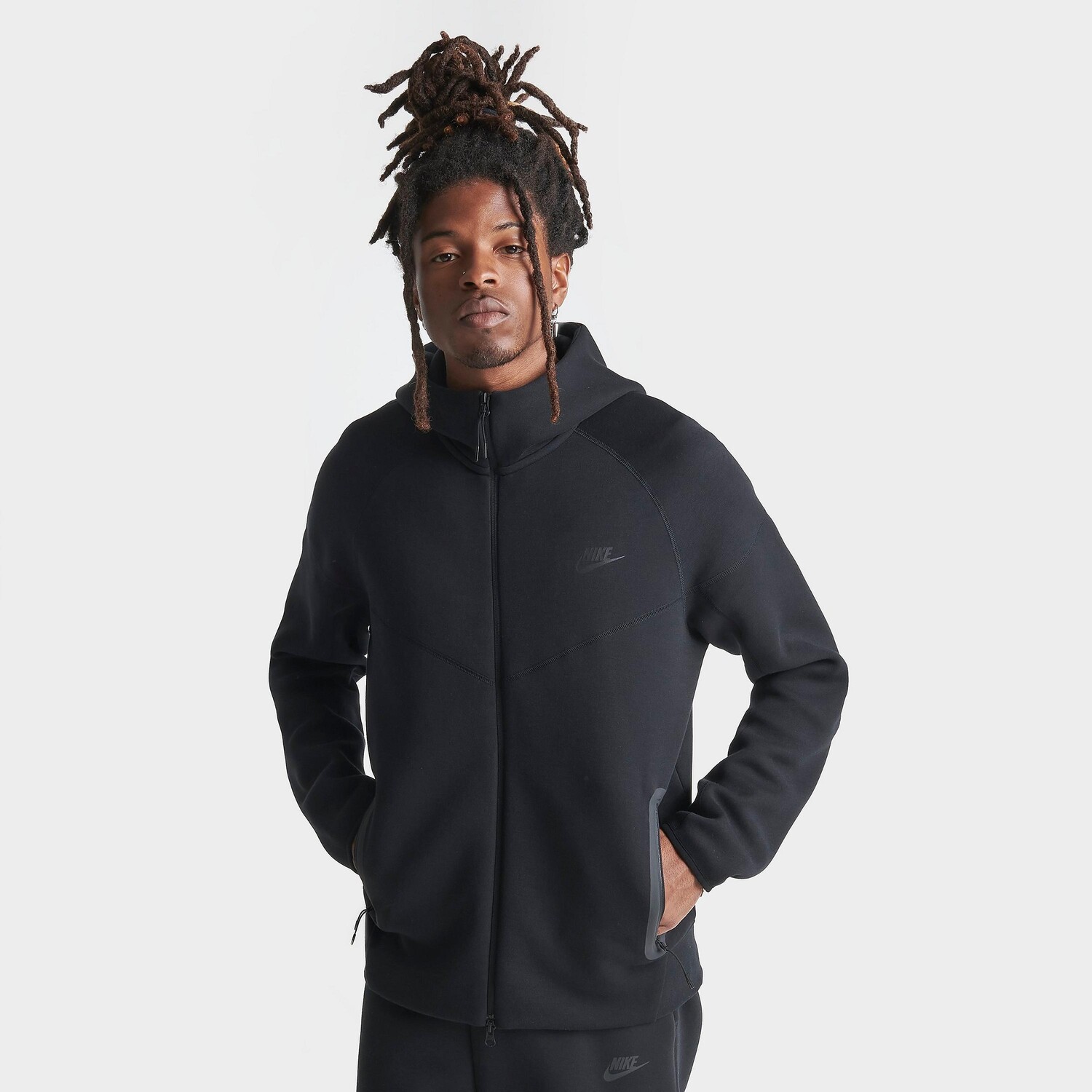 

Мужская худи с молнией во всю длину Nike Tech Fleece Windrunner, черный