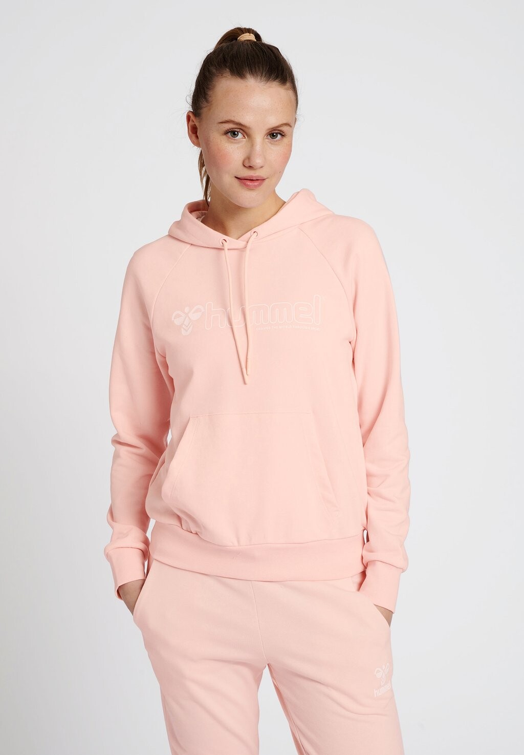 

Толстовка с капюшоном Hummel, светло-розовый