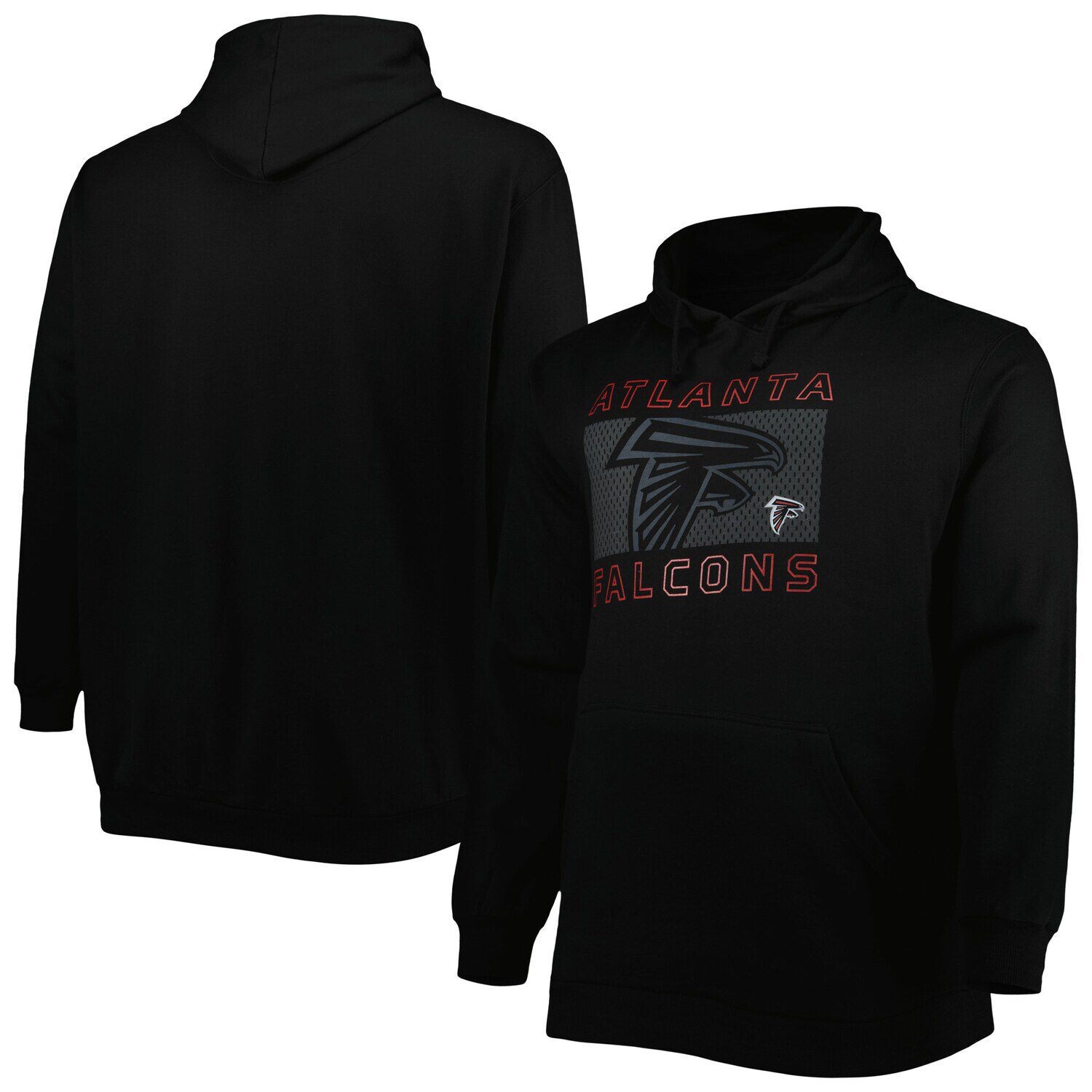 

Мужской фирменный черный пуловер с капюшоном Atlanta Falcons Big & Tall Pop of Color Fanatics
