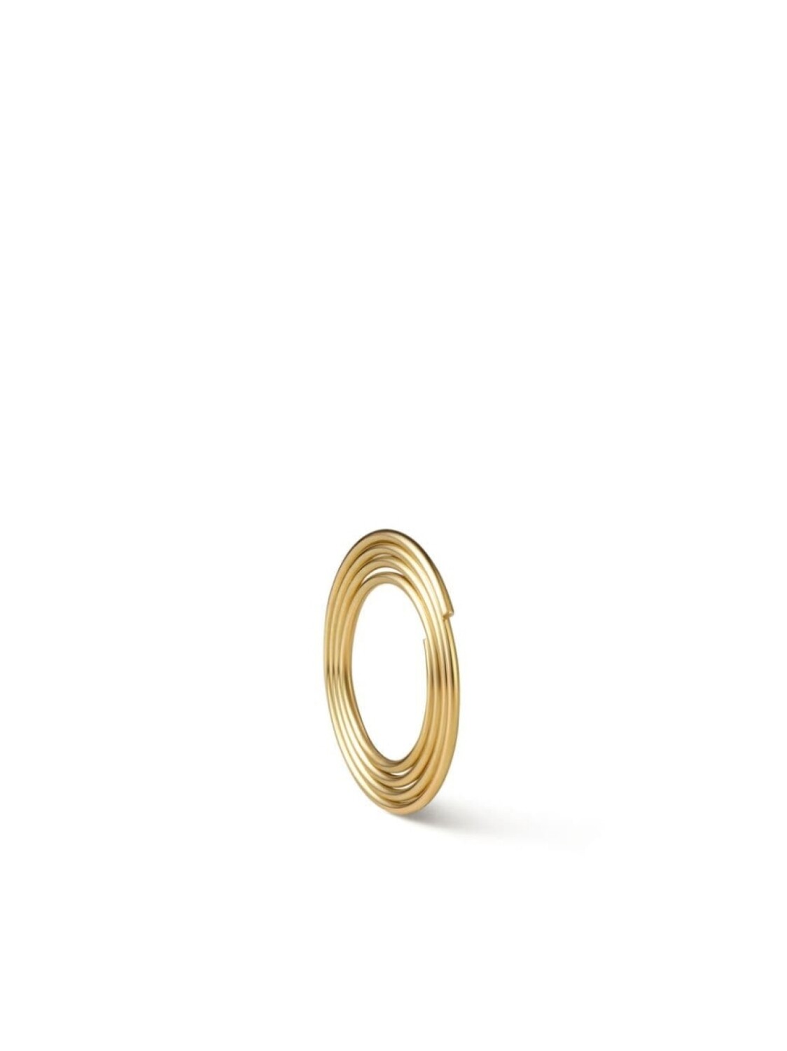 

Серьга Flat Hoop 01 из желтого золота Shihara, золотой