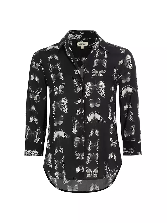 

Рубашка с принтом Camille Butterfly L'Agence, цвет blkmlti vintage butterfly