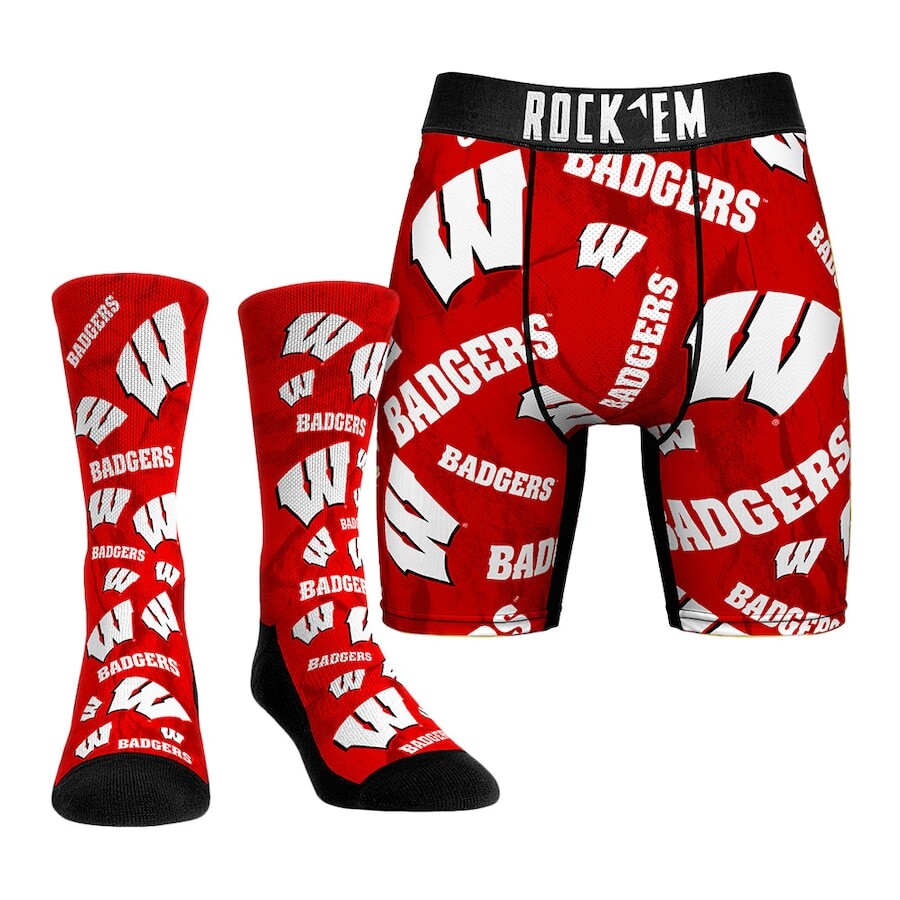 

Носки Rock Em Socks Wisconsin Badgers