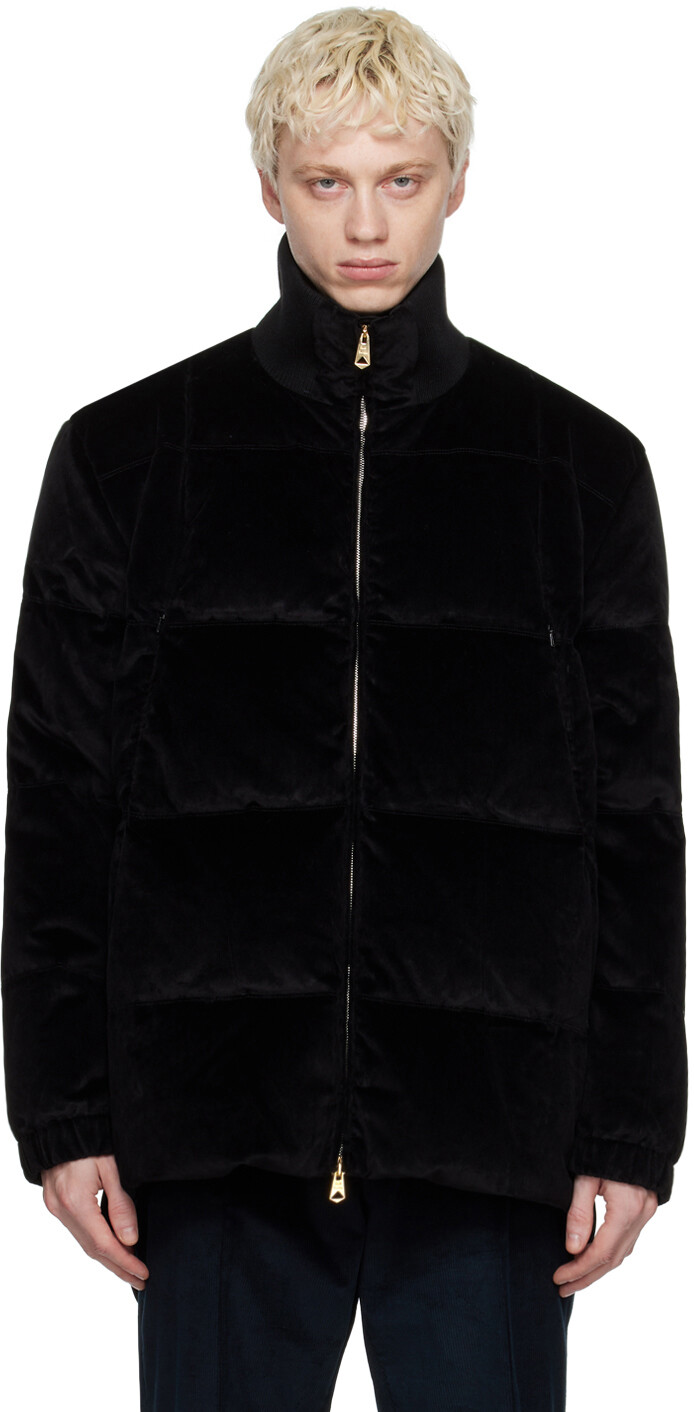 

Черное стеганое пуховое пальто Paul Smith, Черный