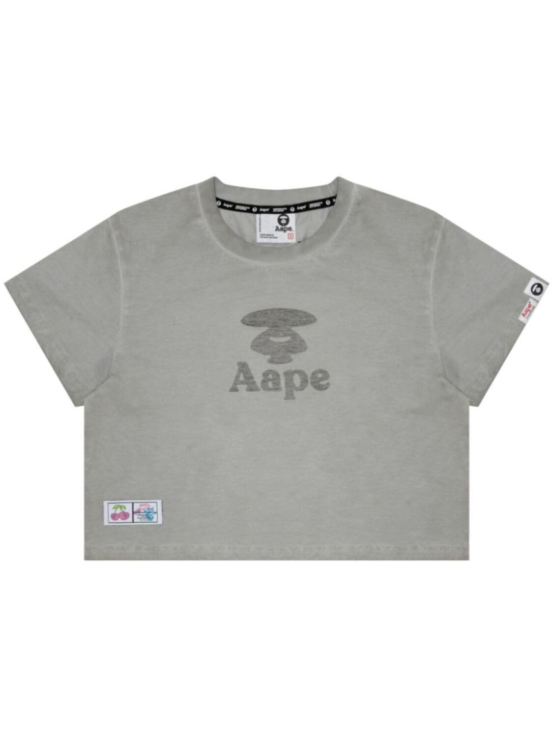 

Хлопковая футболка с логотипом AAPE BY *A BATHING APE, серый