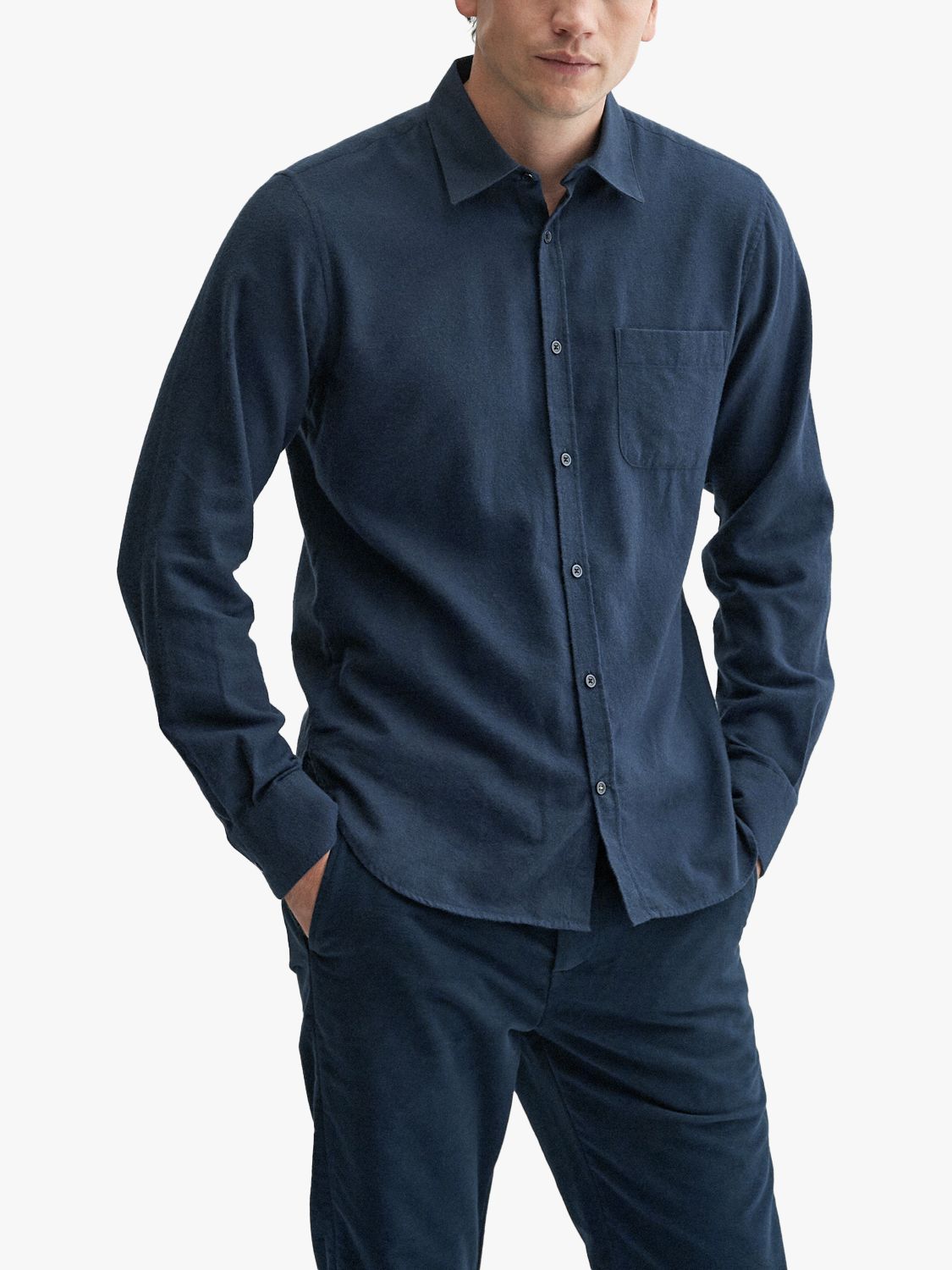 Простая рубашка с длинным рукавом Oliver Sweeney, темно-синий