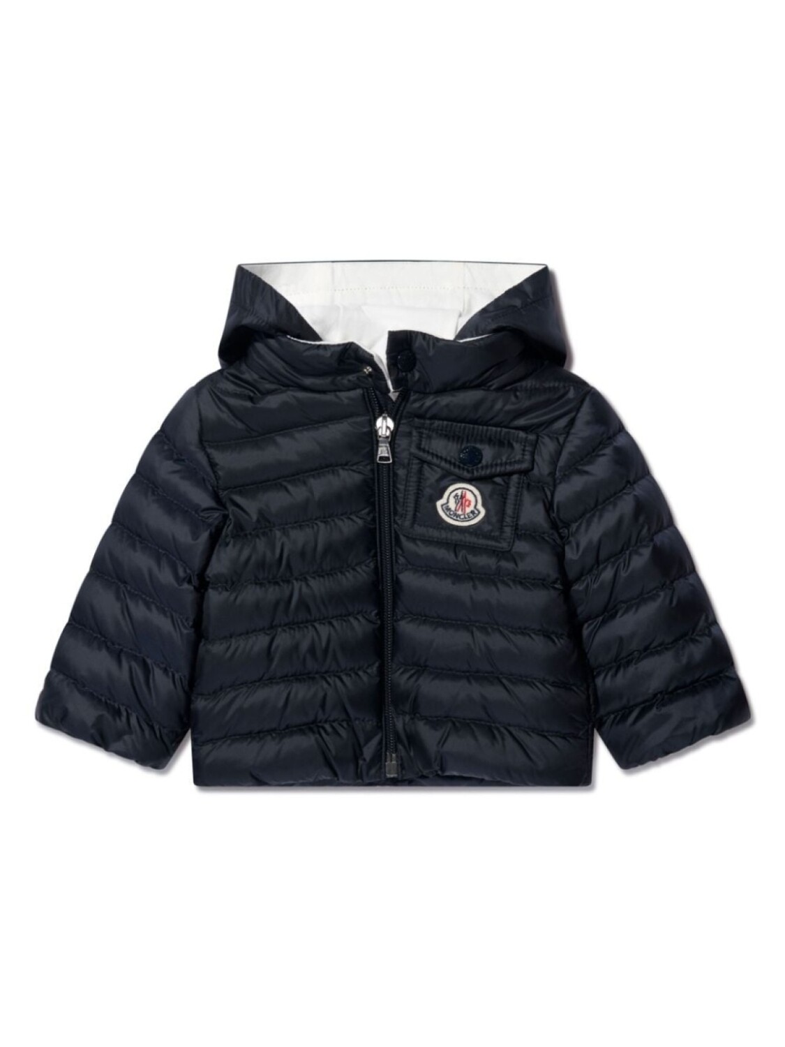 

Moncler Enfant пуховик с капюшоном, синий