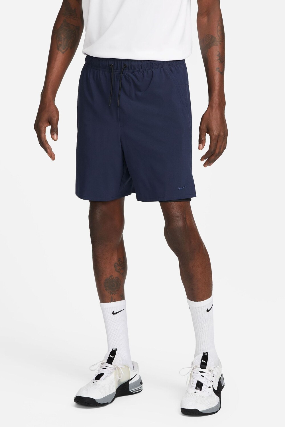 

Тканевые тренировочные шорты 2-в-1 Dri-FIT Unlimited размером 7 дюймов Nike, синий