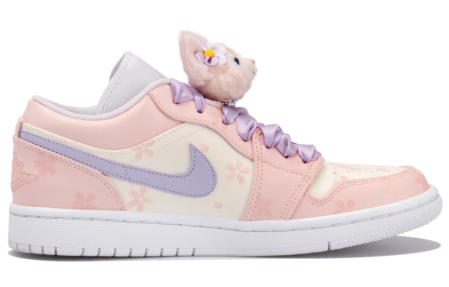 

Кроссовки Air Jordan 1 Vintage Basketball Shoes Women's Low-top Pink/Purple, фиолетовый