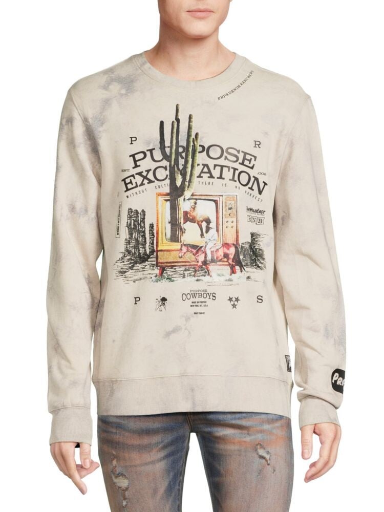 

Толстовка с круглым вырезом и рисунком Purpose Excavation Prps, цвет Bleached Cream