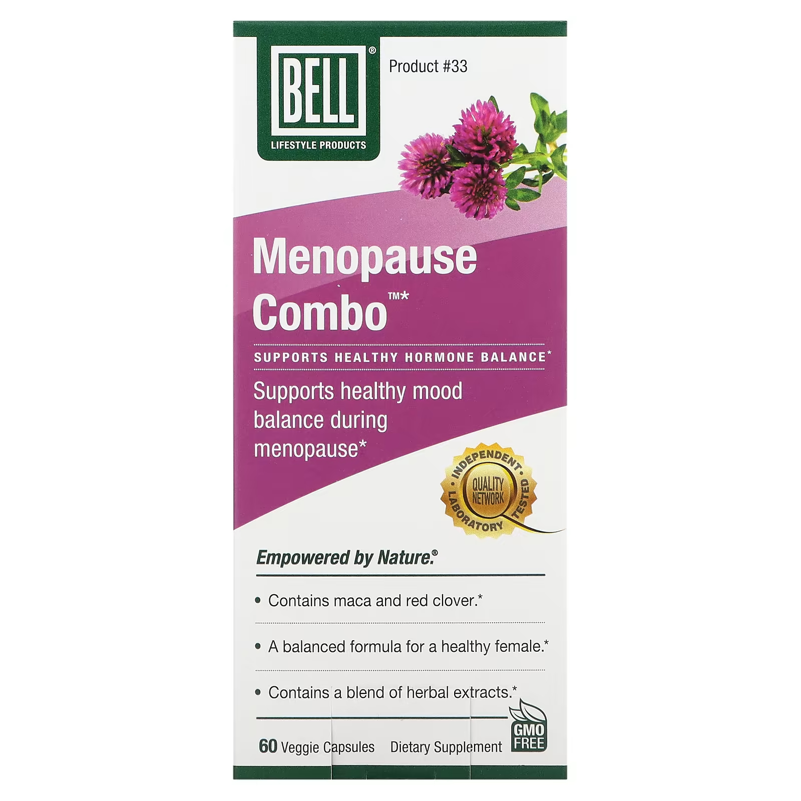 Пищевая добавка Bell Lifestyle Menopause Combo, 60 капсул пищевая добавка для волос bell lifestyle natural superior 120 капсул