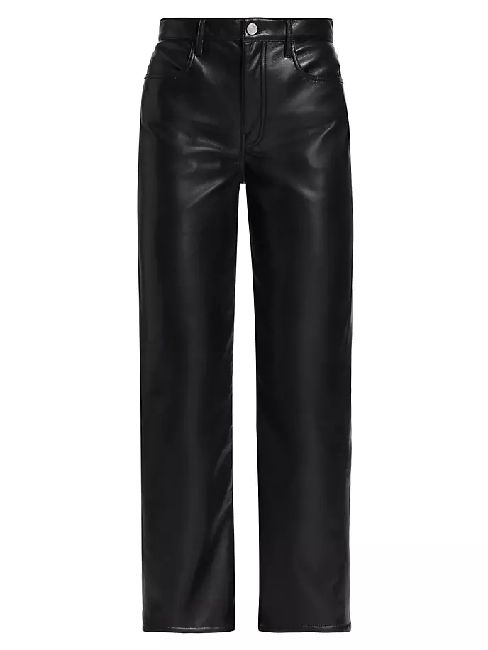 

Укороченные брюки Le Jane из искусственной кожи Frame, цвет noir