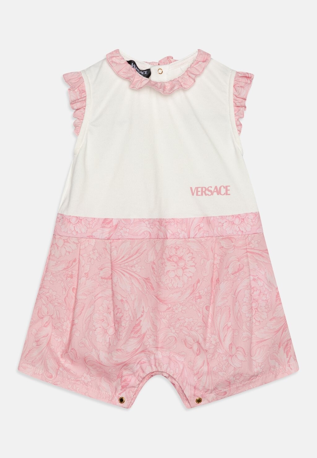 

Комбинезон BABY ROMPERS BAROCCO KIDS LOGO PRINT UNISEX Versace, цвет bianco/rosa
