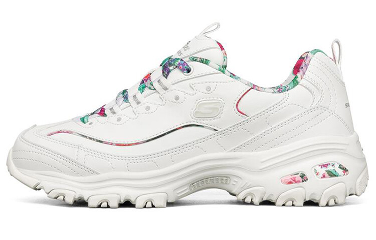 

Кроссовки женские толстые низкие белые/цветные Skechers