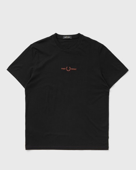 

Футболка Fred Perry Embroidered T-Shirt, цвет black/whiskybrwn