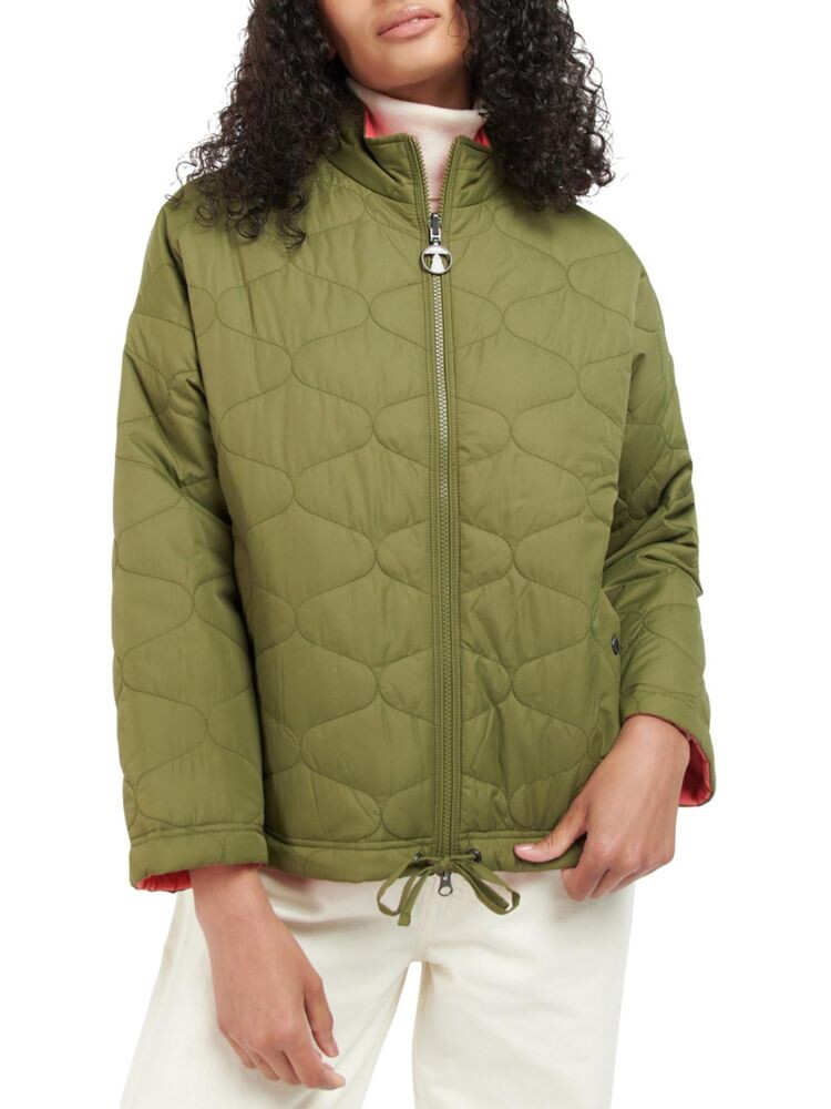 

Двусторонняя стеганая куртка Apia Barbour, цвет Olive Tree