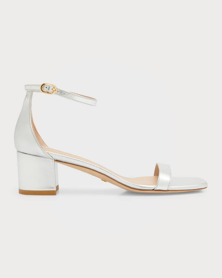 

Металлизированные сандалии Simplecurve с ремешком на щиколотке Stuart Weitzman