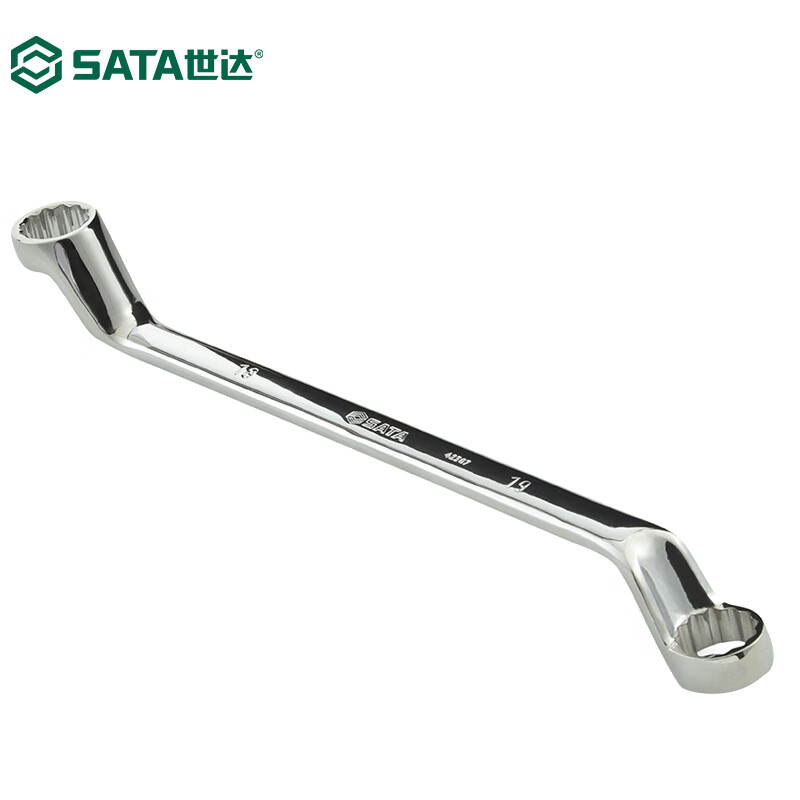 SATA 42312 Ключ Torx, двойной ключ Torx промышленного класса с высокой шейкой, двойной Torx, полностью полированная хромованадиевая сталь, 24x27 мм