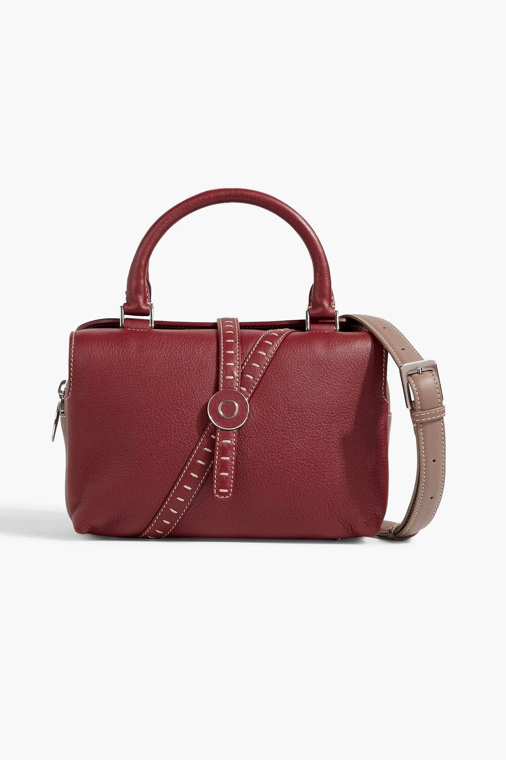 

Двухцветная сумка-тоут Bridle из шагреневой кожи LORO PIANA, бордовый