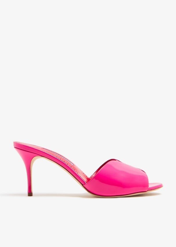 

Мюли Manolo Blahnik Houramu Patent, розовый