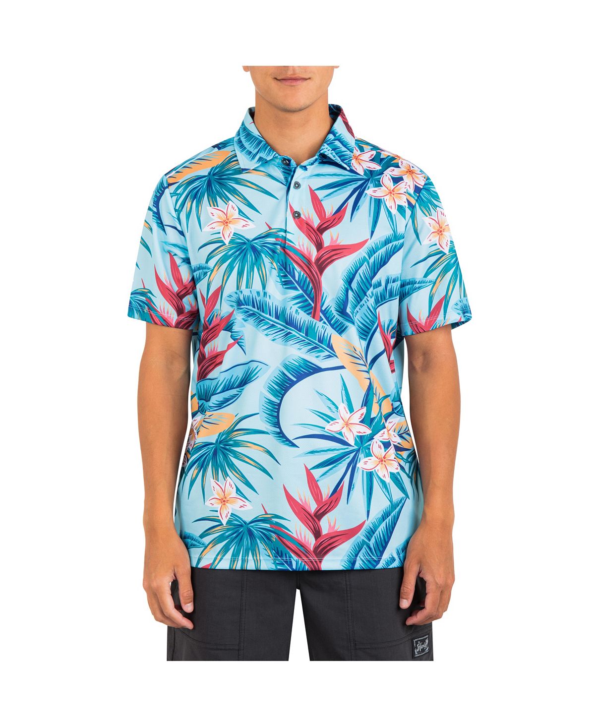 цена Мужская рубашка-поло с короткими рукавами в сетку H2O-Dri Ace Fiesta Hurley