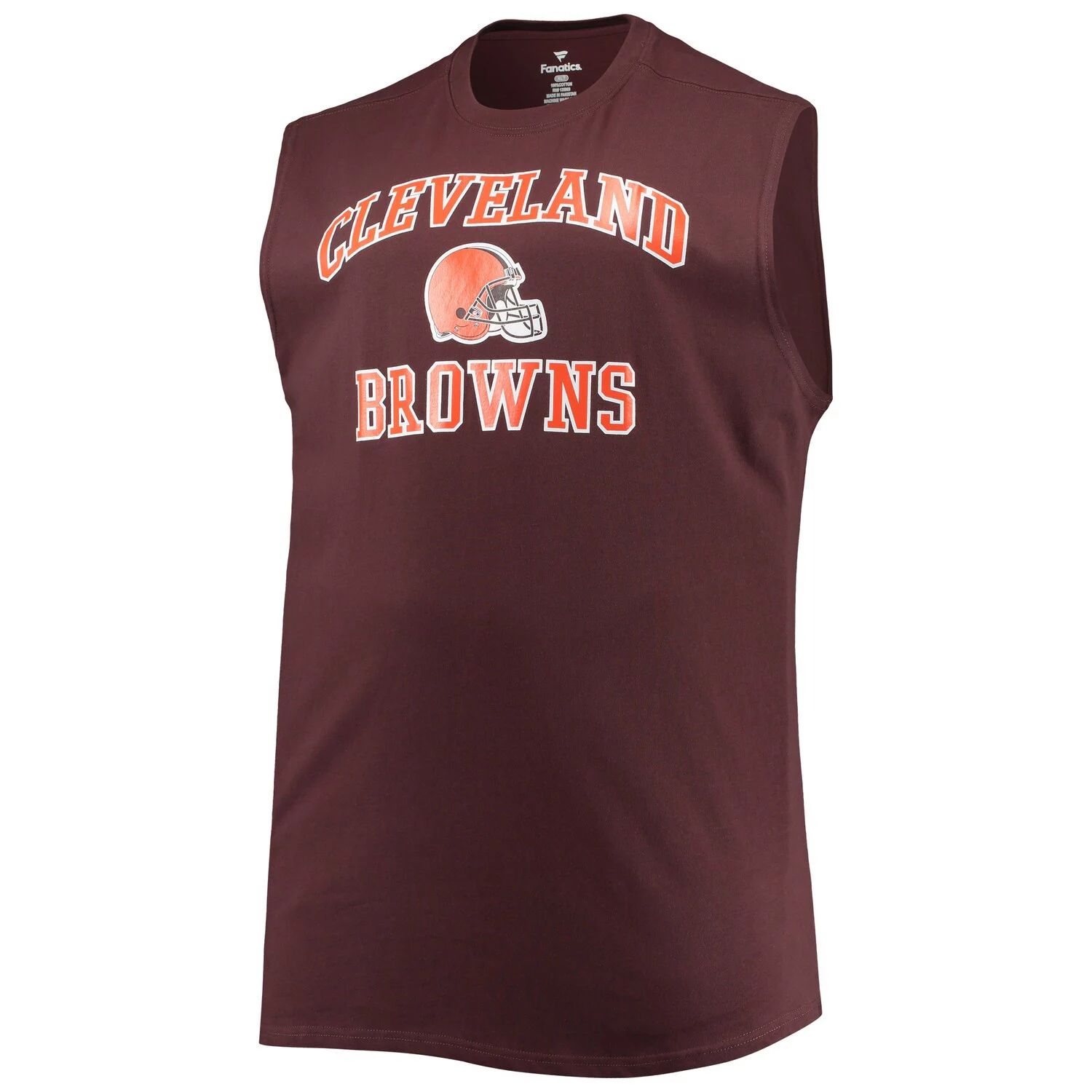 Мужская коричневая майка Cleveland Browns Big & Tall Muscle